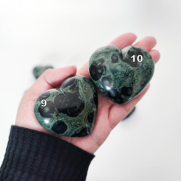 You Pick Kabamba Jasper Heart Crystal Carving Grounding Crystal - Picture 10 of 10